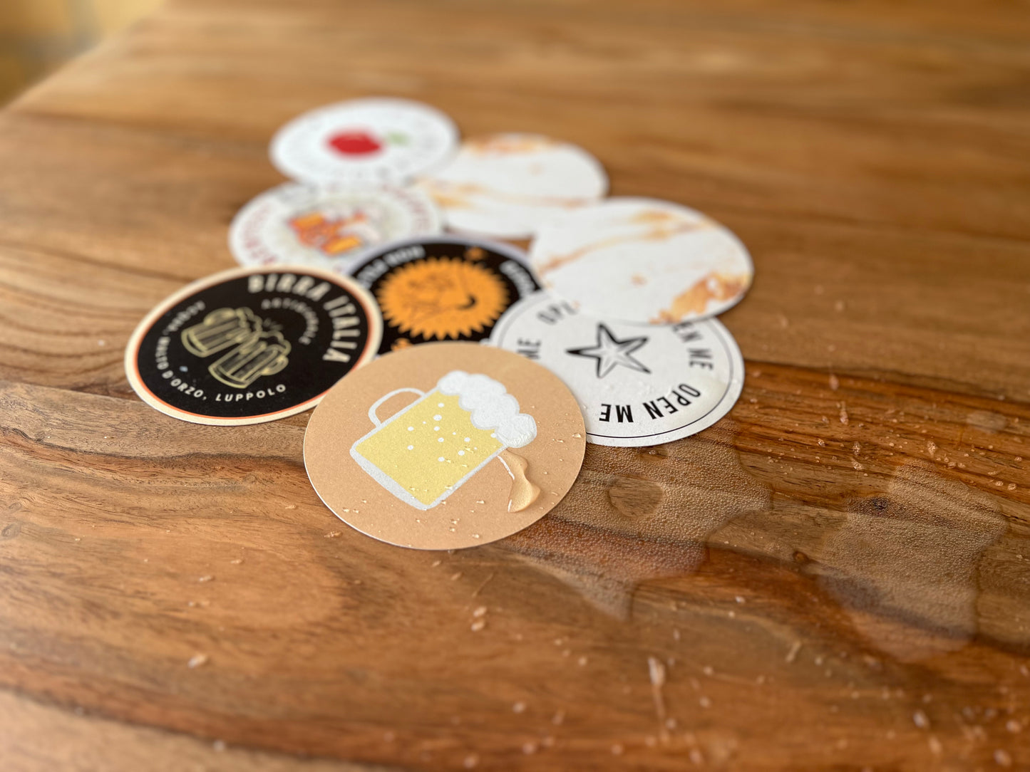 Sottobicchieri in carta naturale